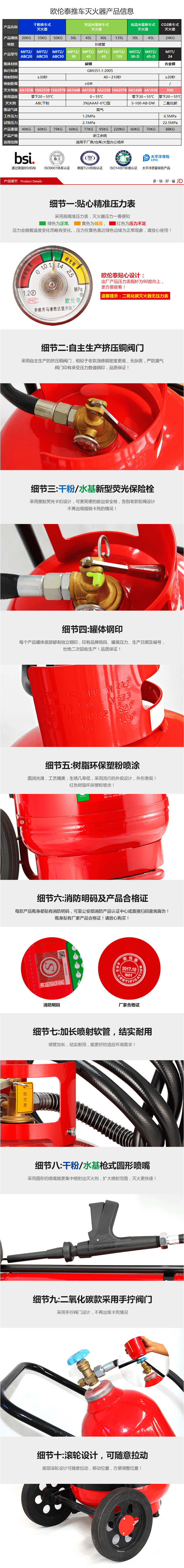 歐倫泰 MPTZ 推車式水基型滅火器
